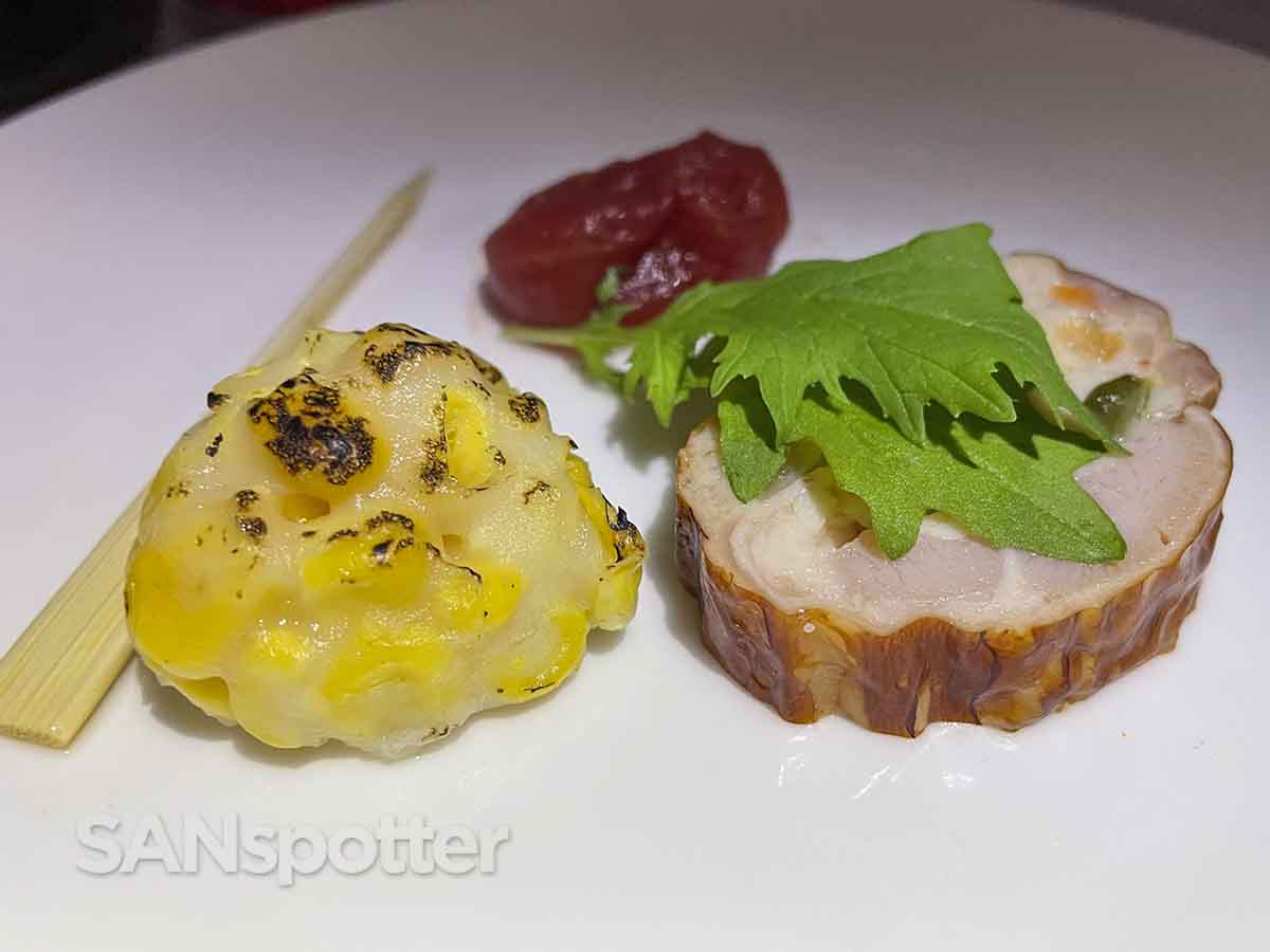 Vietnam Airlines 787-9 business class Japanese style lunch appetizer