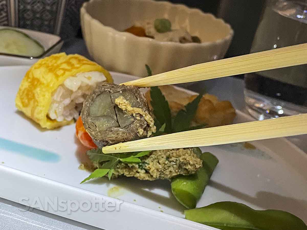 Vietnam Airlines 787-9 business class Japanese style lunch
