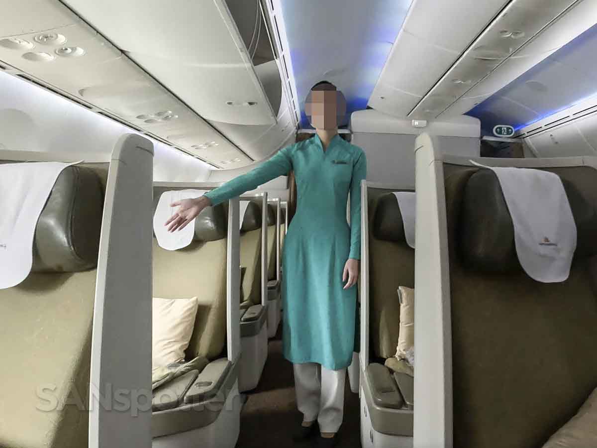 Vietnam Airlines 787-9 business class flight attendant