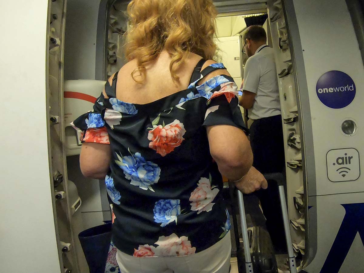 British Airways 777-300ER forward boarding door