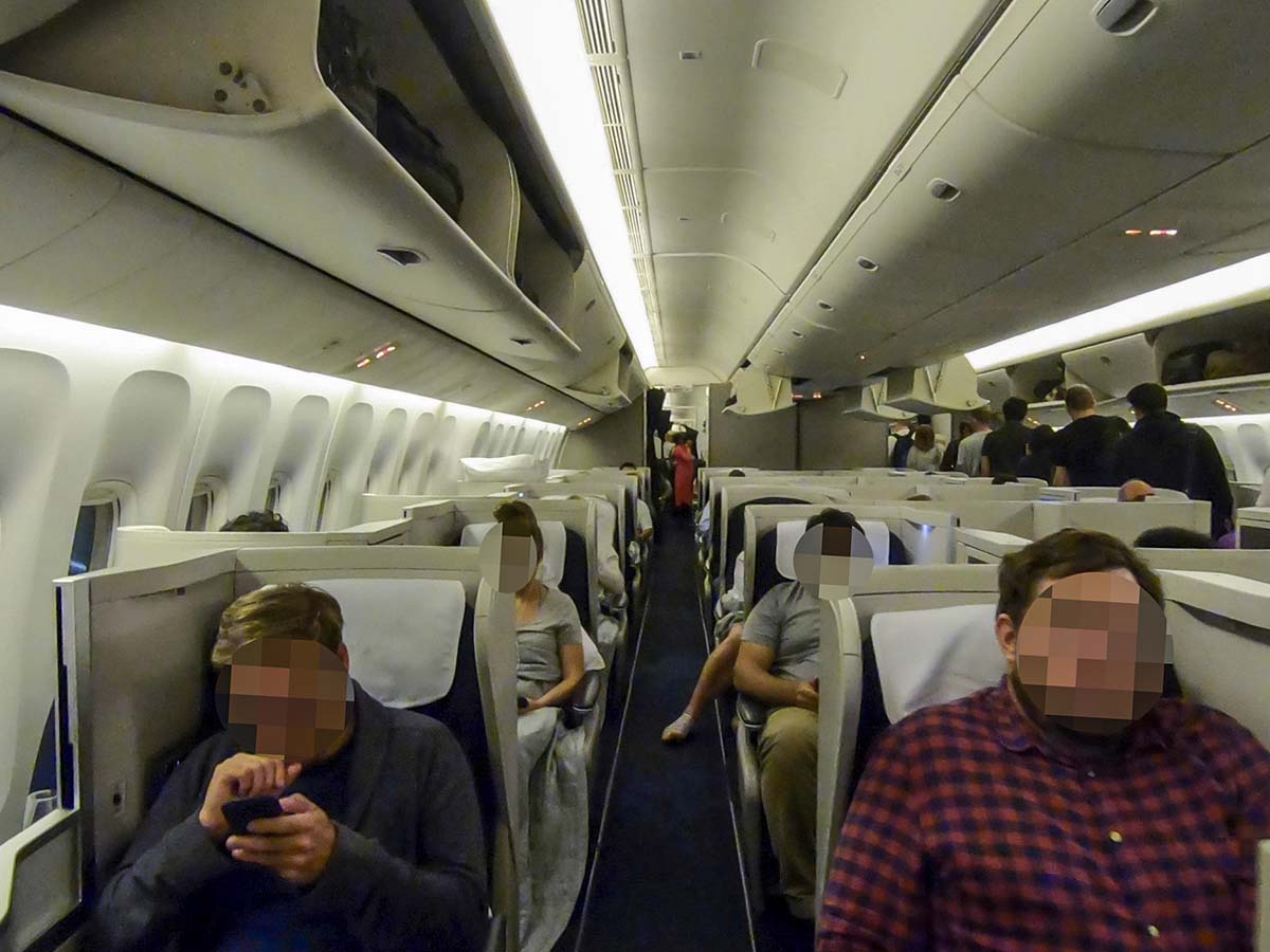 Club world business class cabin British Airways 777-300ER