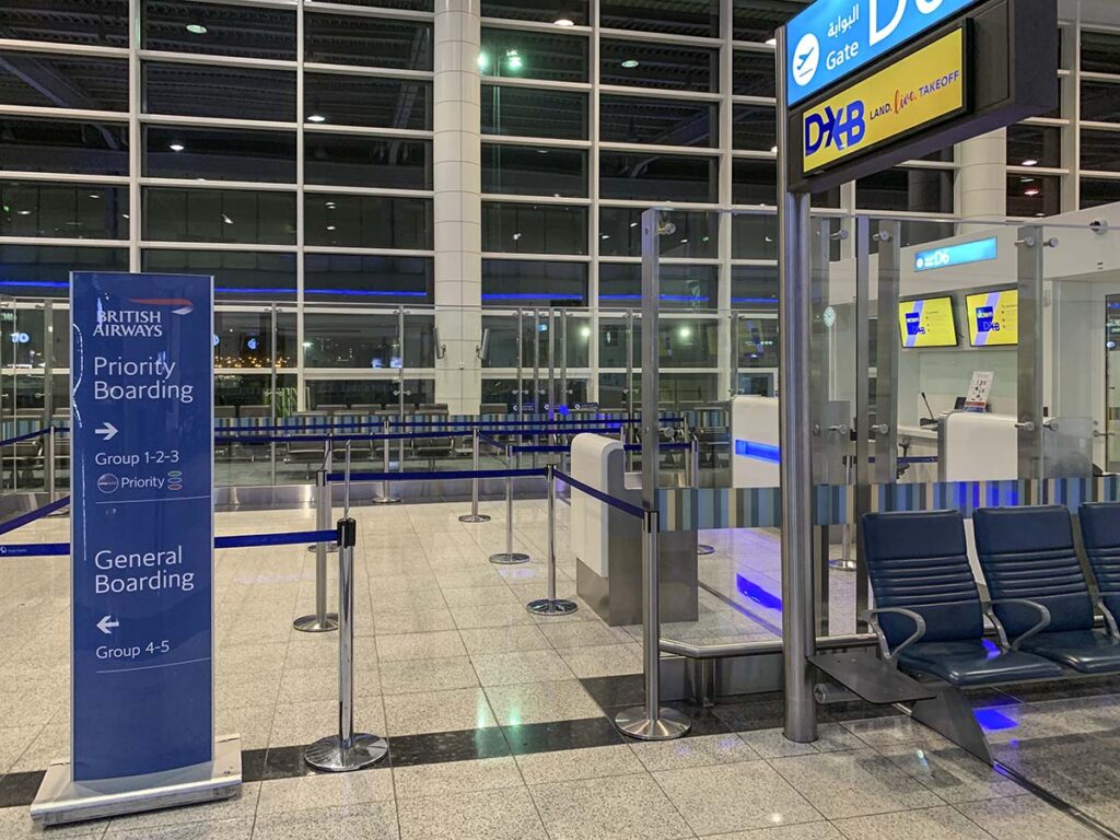 Gate D6 waiting area DXB