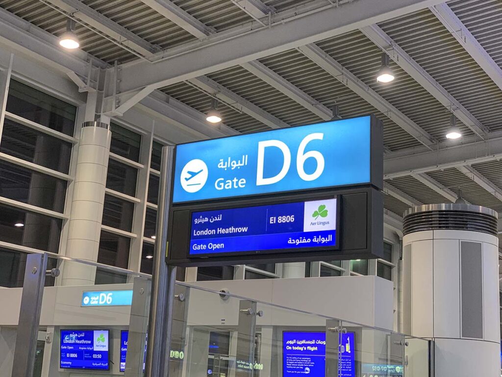 Gate D6 Dubai international airport