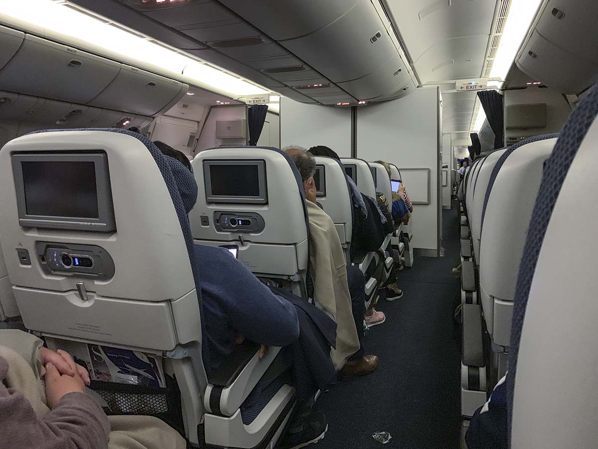 British Airways 777-300ER economy passengers