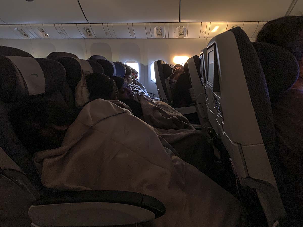 British Airways 777-300ER economy seat recline