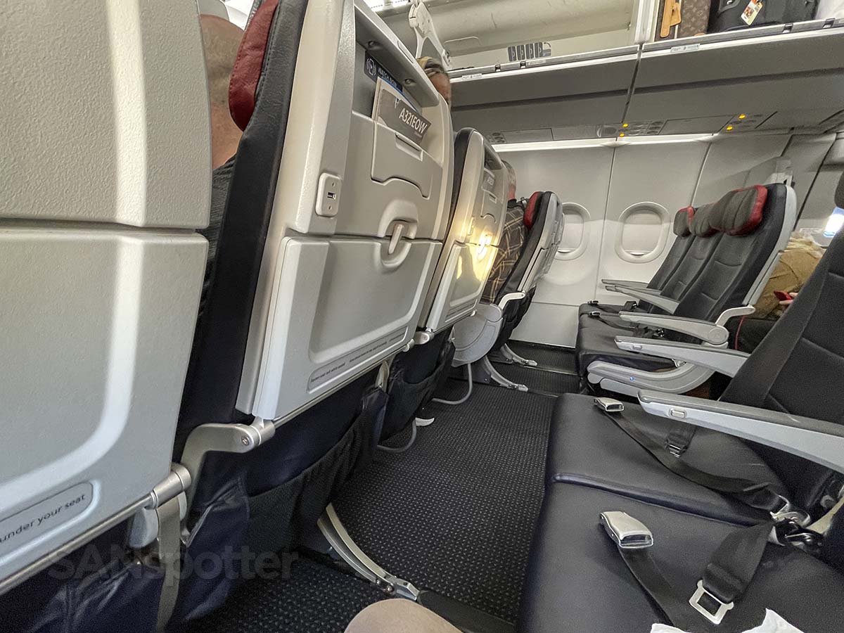 American Airlines A321 main cabin extra seats row 9