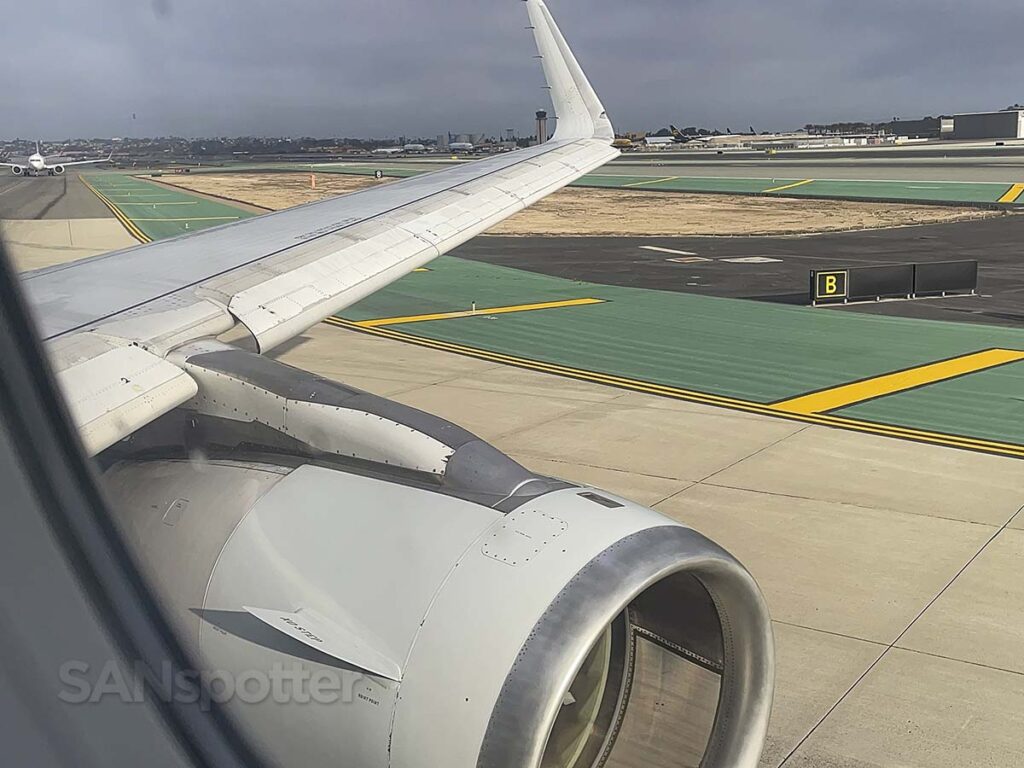 American Airlines A321 lining up for departure San Diego airport