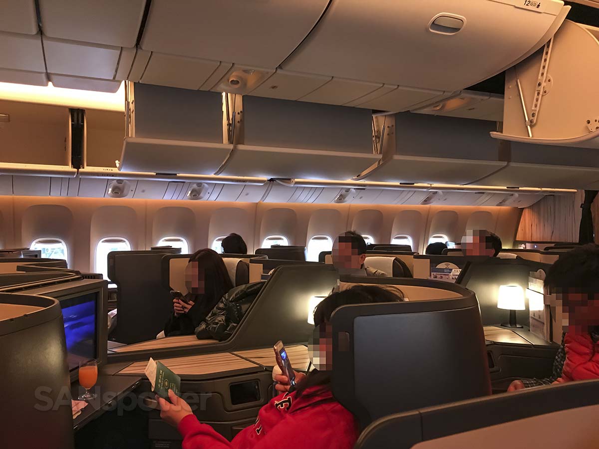 China Airlines 777-300ER business class passengers