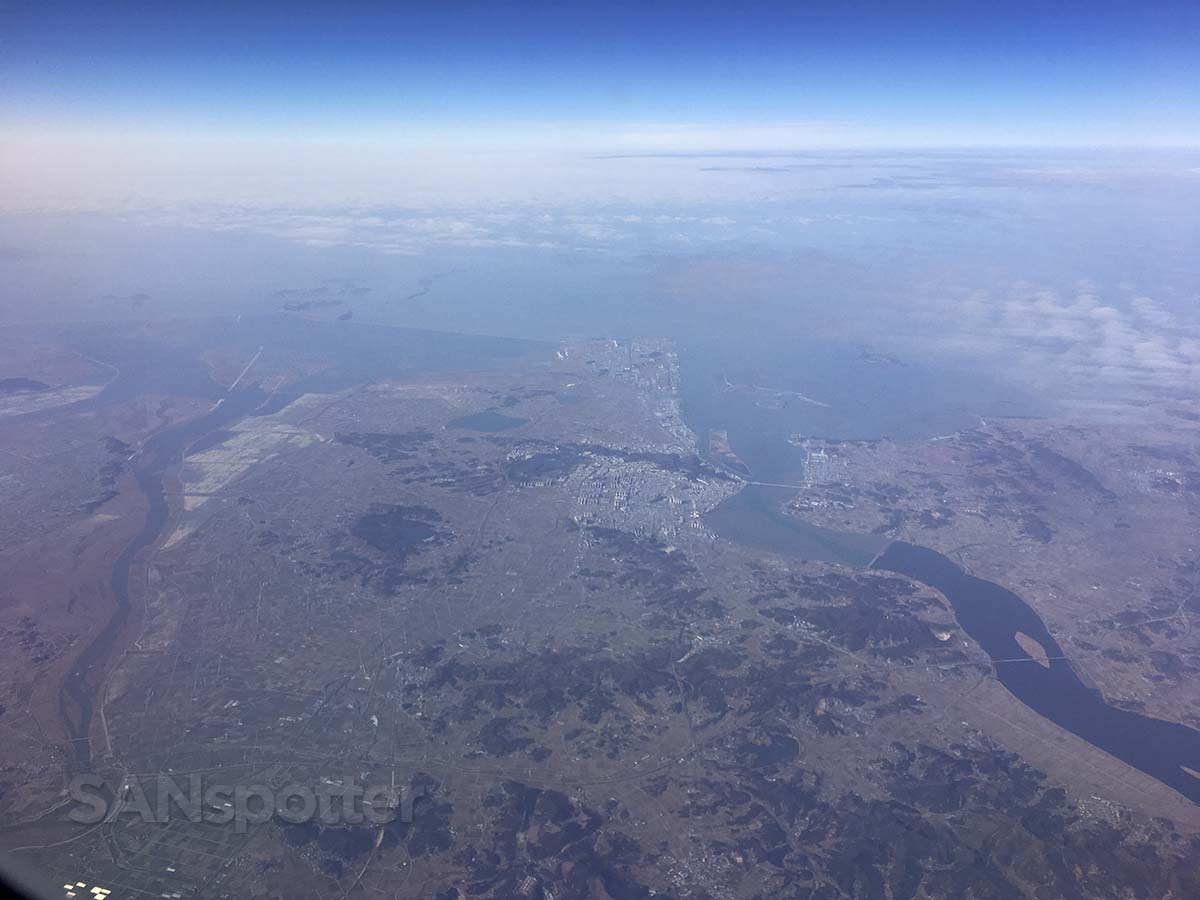 Overflowing South Korea on approach to Seoul