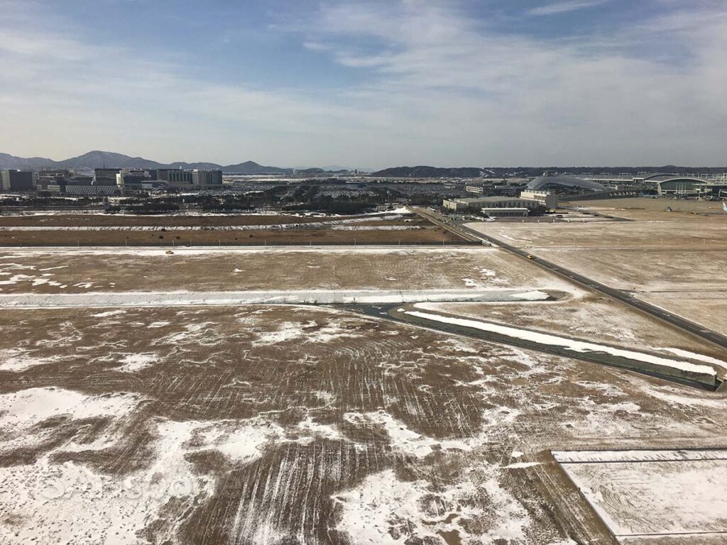 Just moments before landing at Seoul Incheon airport