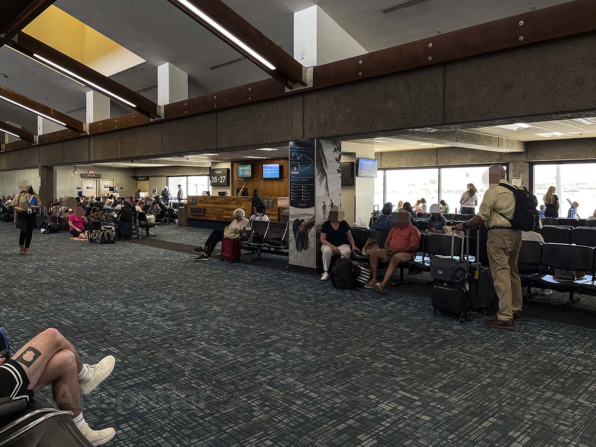 Gate 26 and 27 waiting area Maui Kahului airport