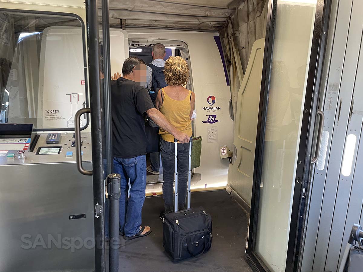Hawaiian Airlines A321neo forward boarding door