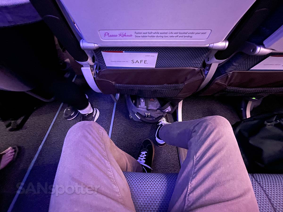 Hawaiian Airlines A321neo Extra Comfort legroom