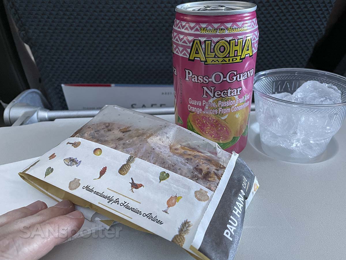 Hawaiian Airlines A321neo Extra Comfort free meal