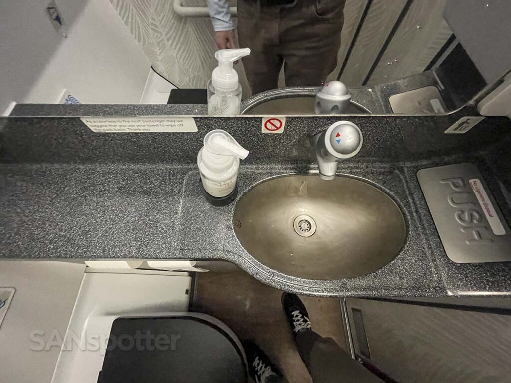 Hawaiian Airlines A321neo Extra Comfort lavatory sink