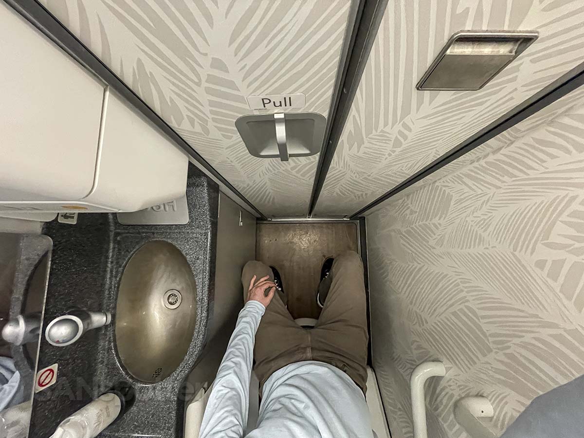 Hawaiian Airlines A321neo Extra Comfort lavatory