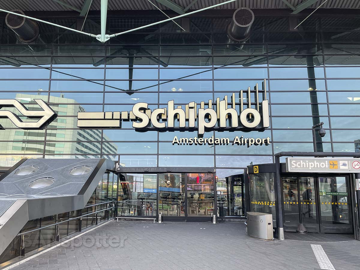 Main entrance to Schiphol Amsterdam airport