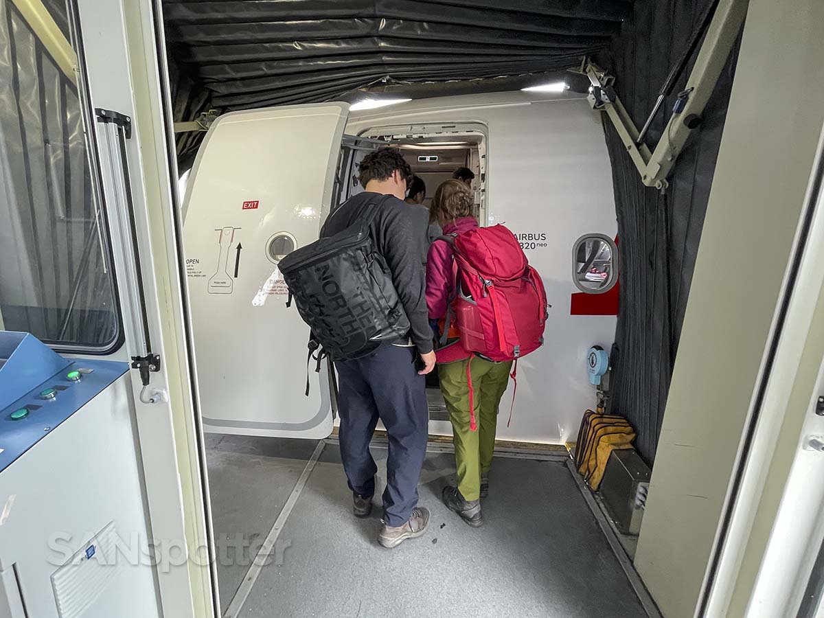 Austrian Airlines A320neo forward boarding door