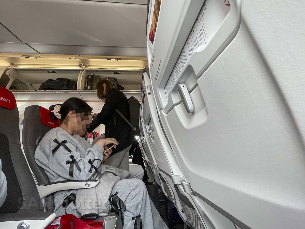 Austrian Airlines A320neo business class passengers
