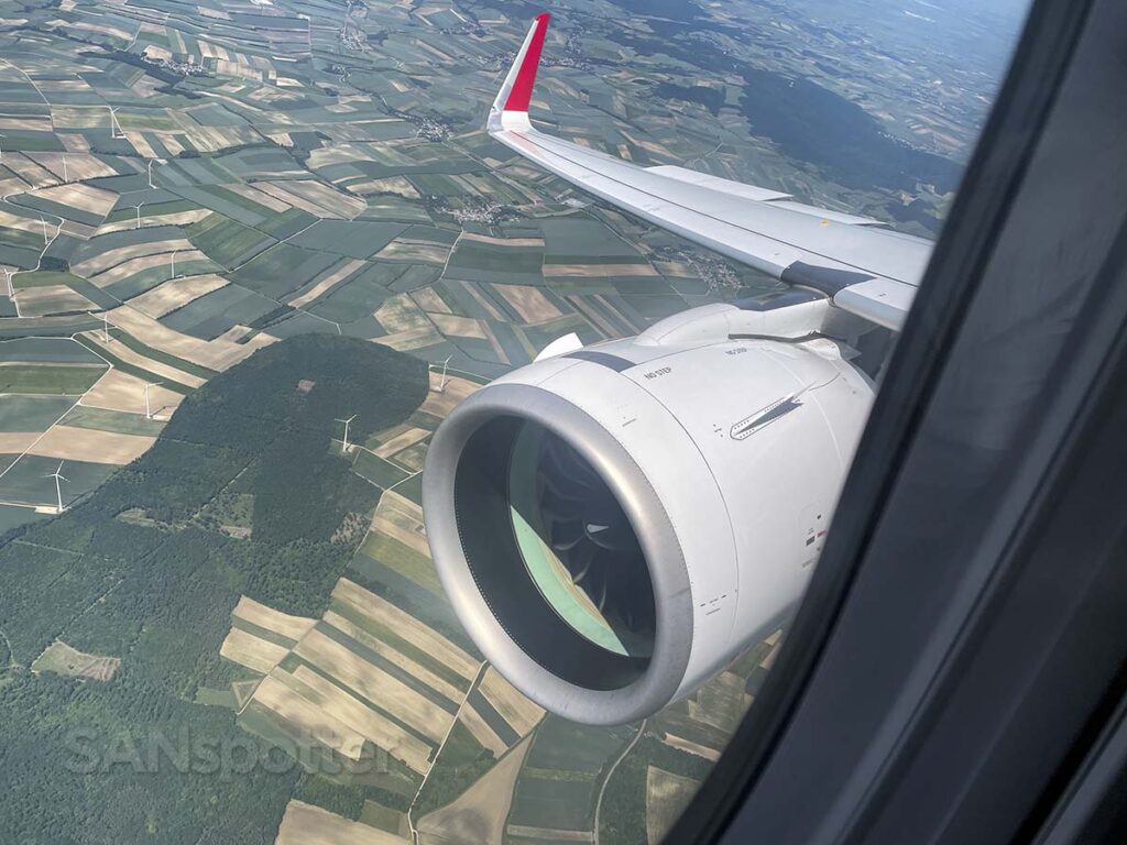 Austrian Airlines A320neo on the descent into Vienna