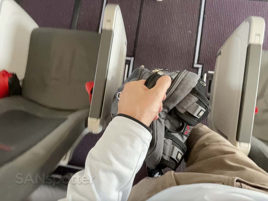 Deplaning Austrian Airlines A320neo business class