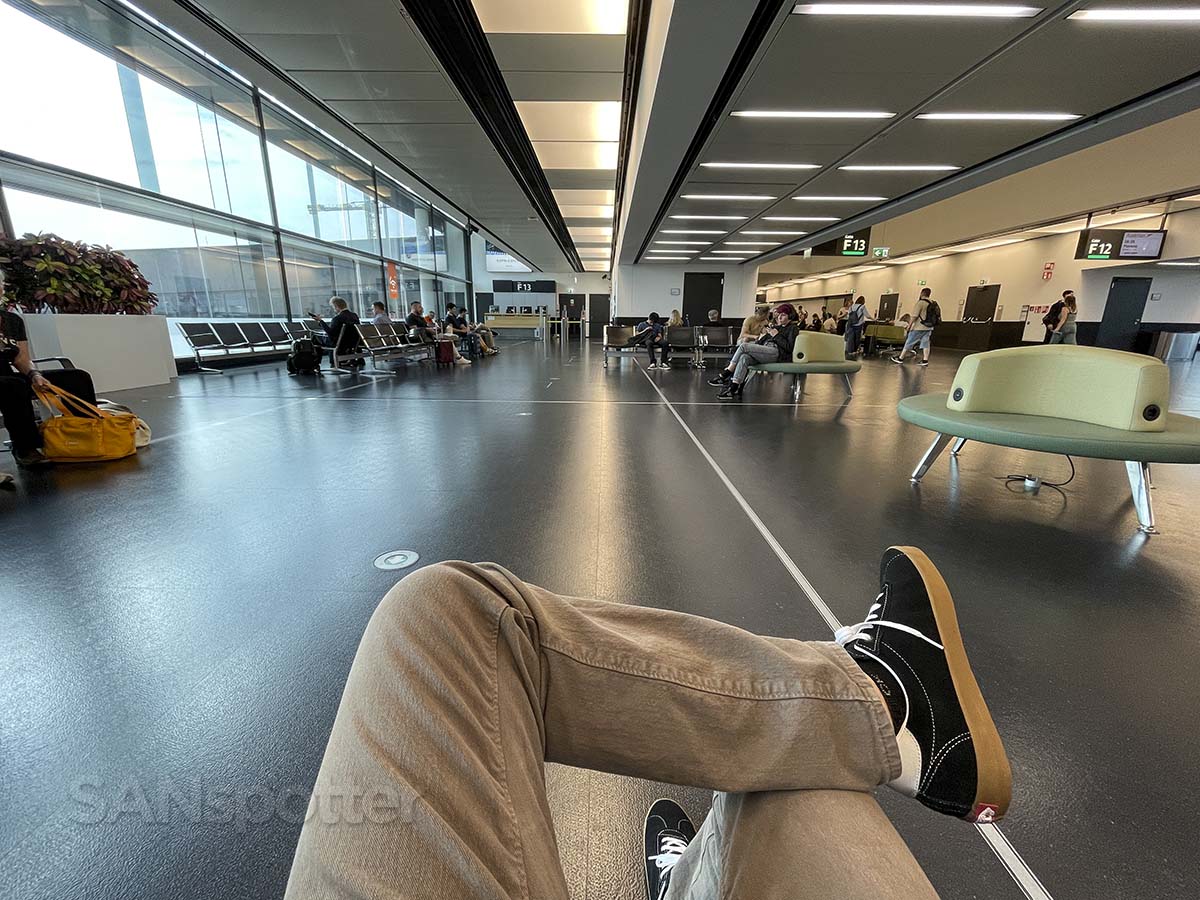 Sitting and waiting for my flight at the Vienna airport