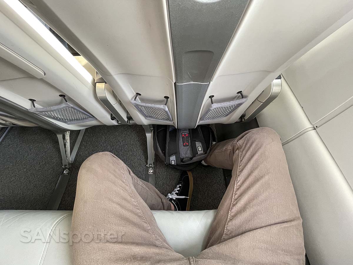 Air Baltic A220-300 business class legroom