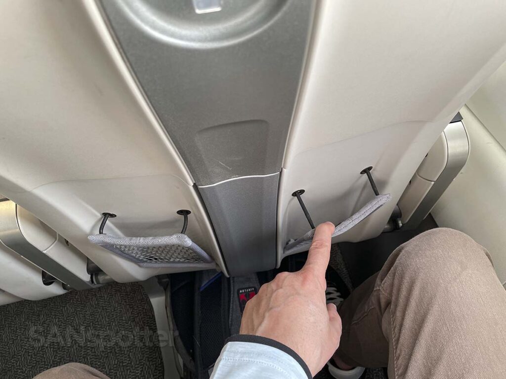Air Baltic A220-300 business class seats back pockets