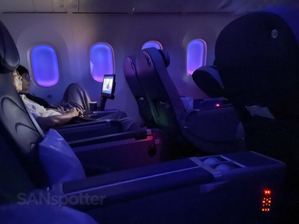 Passengers relaxing in Air Premia 787-9 premium wide seats