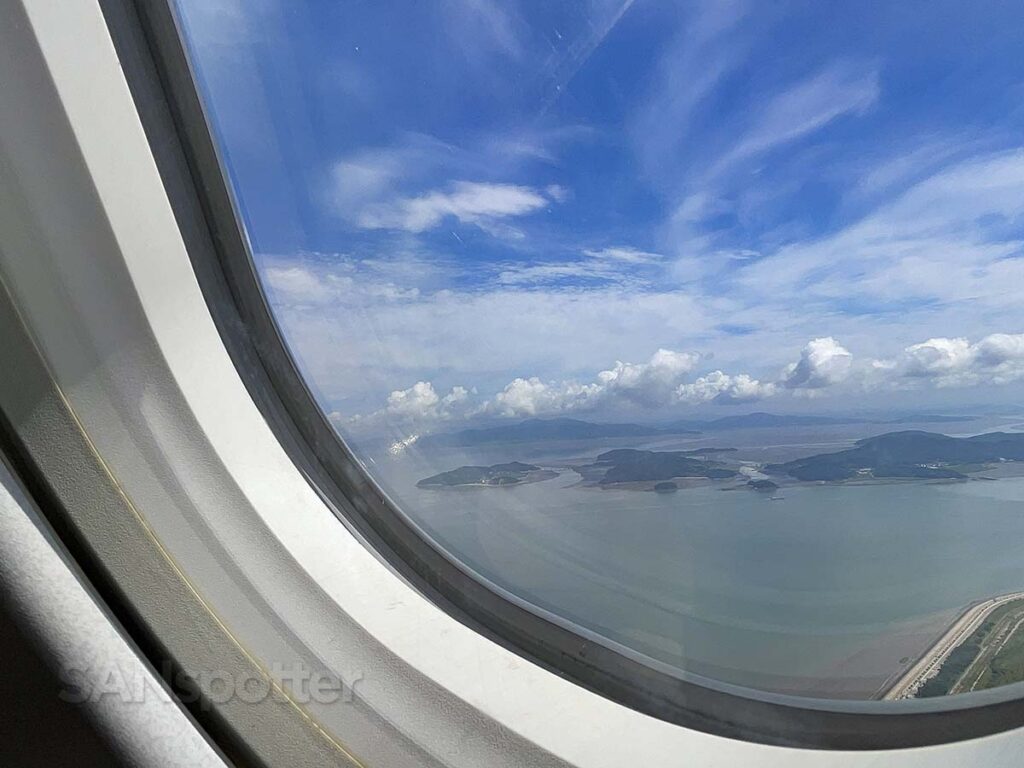 The view from my window after departing Incheon airport on a sunny day