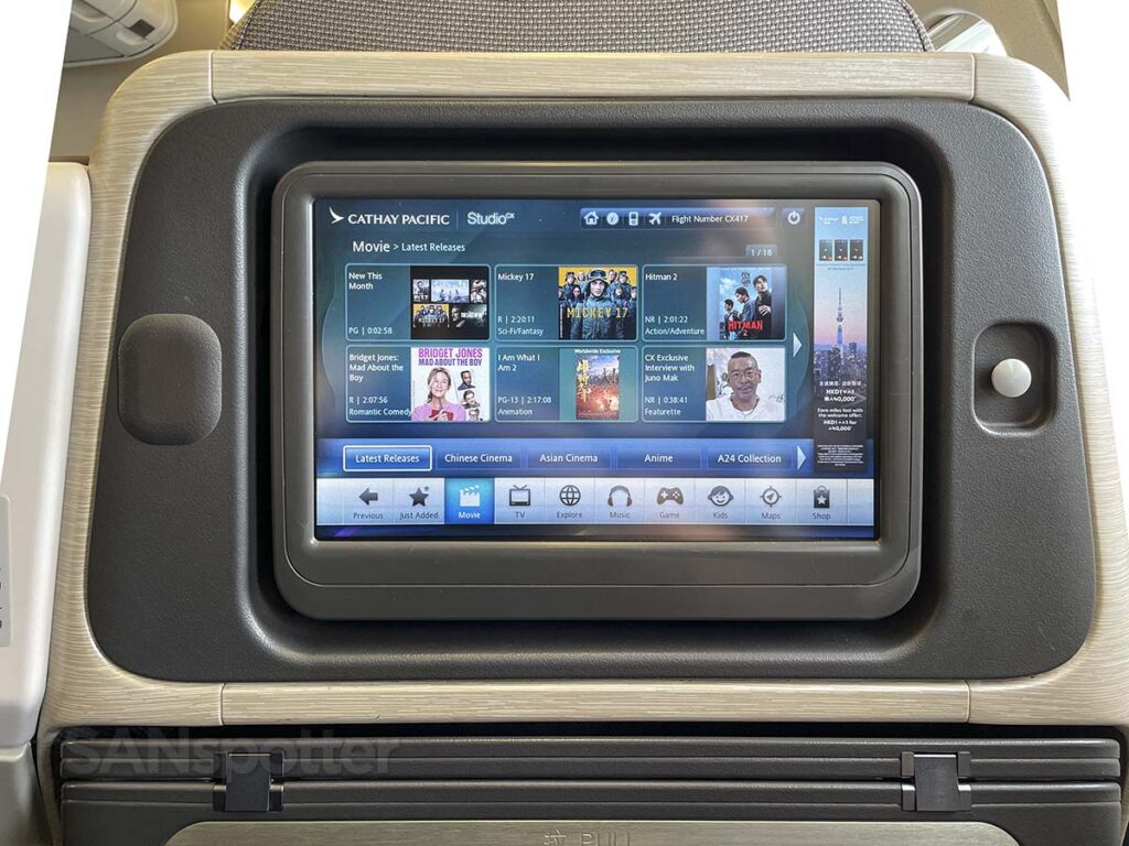 Cathay Pacific A330-300 business class Studio CX movies