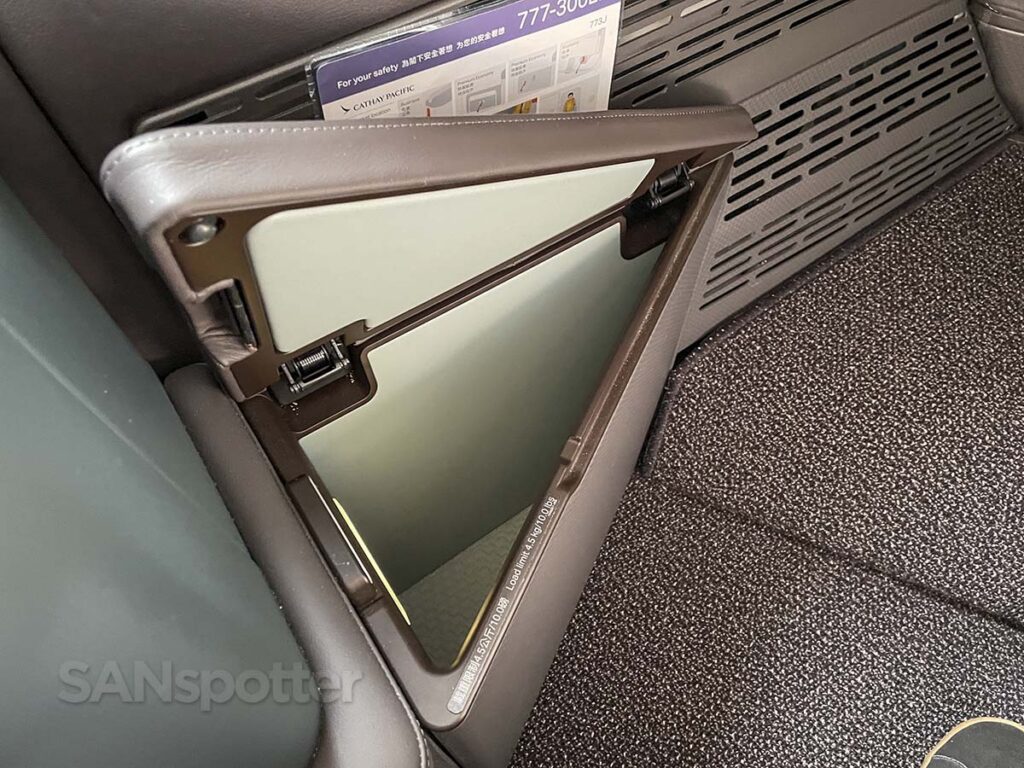 Cathay Pacific 777-300ER business class Storage bin