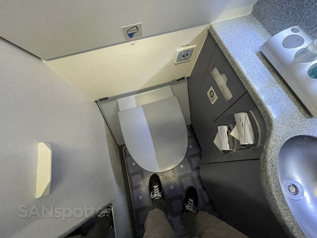 China Airlines A330-300 business class lavatory toilet