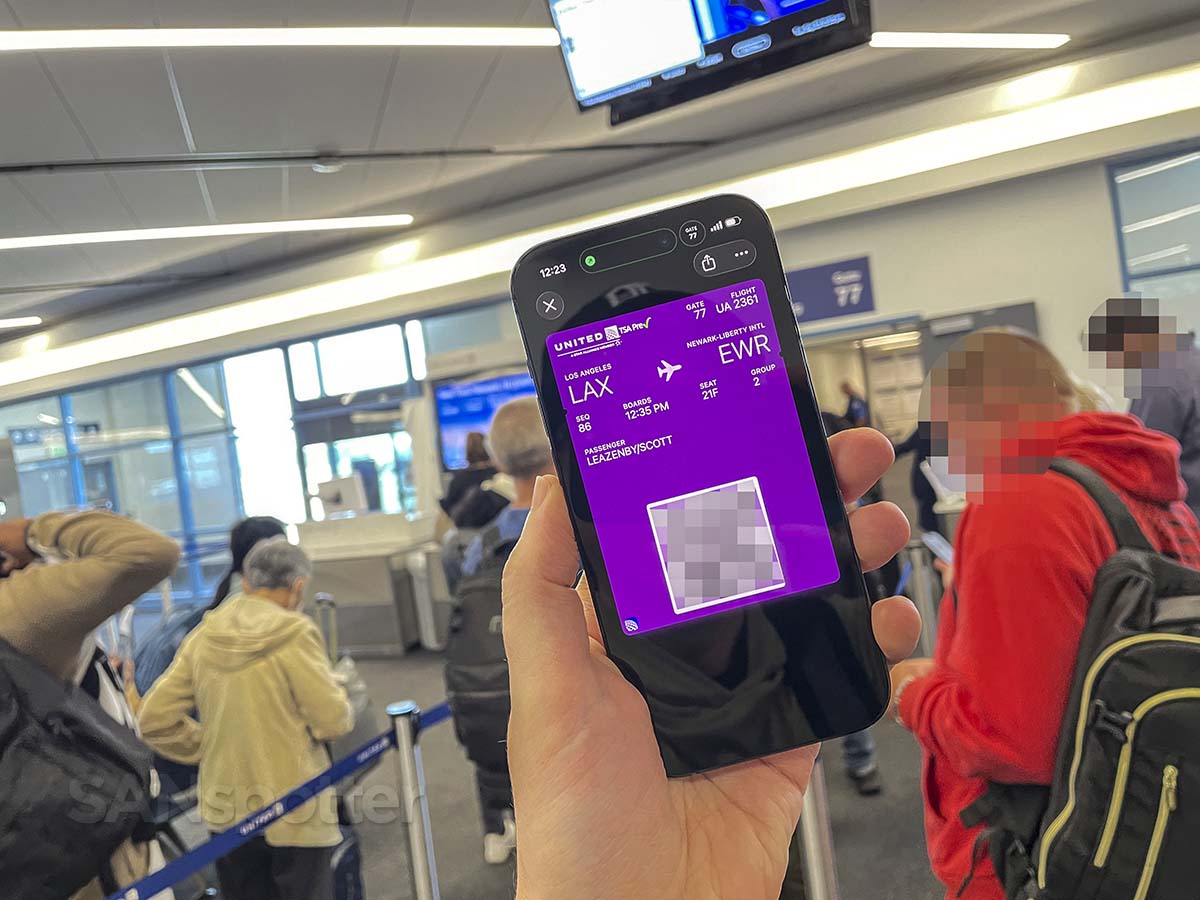 United Airlines premium plus boarding pass Los Angeles to Newark