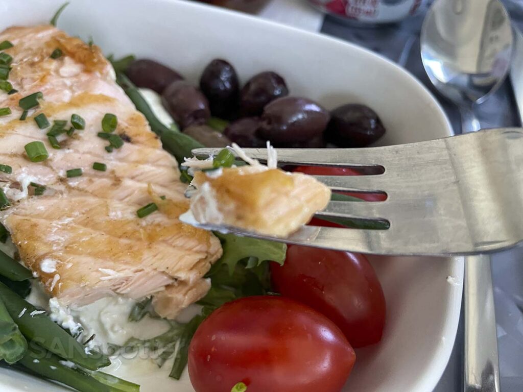 Delta A220-100 first class meal quality