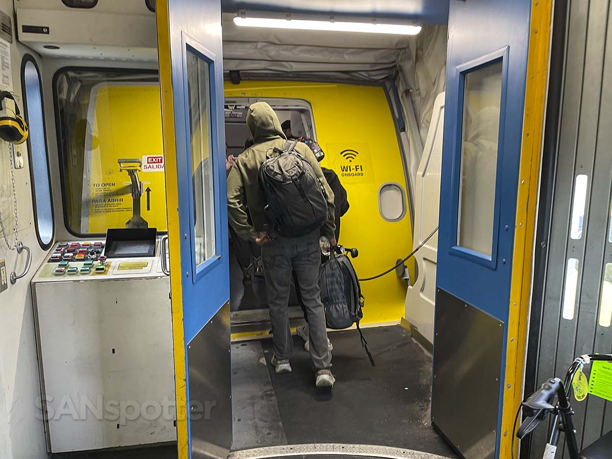 Spirit airlines A320 forward boarding door