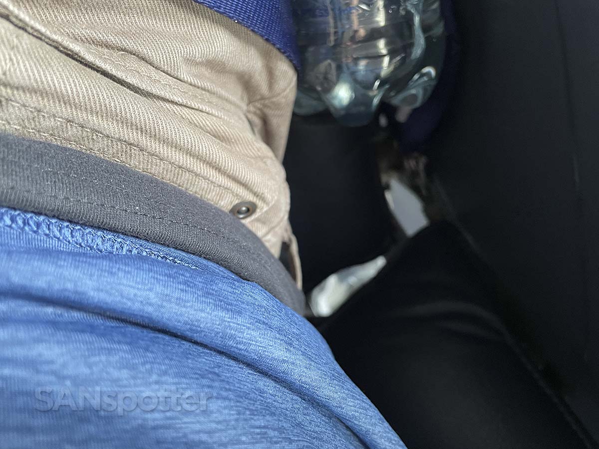 Spirit Airlines A320 first class hole in seat