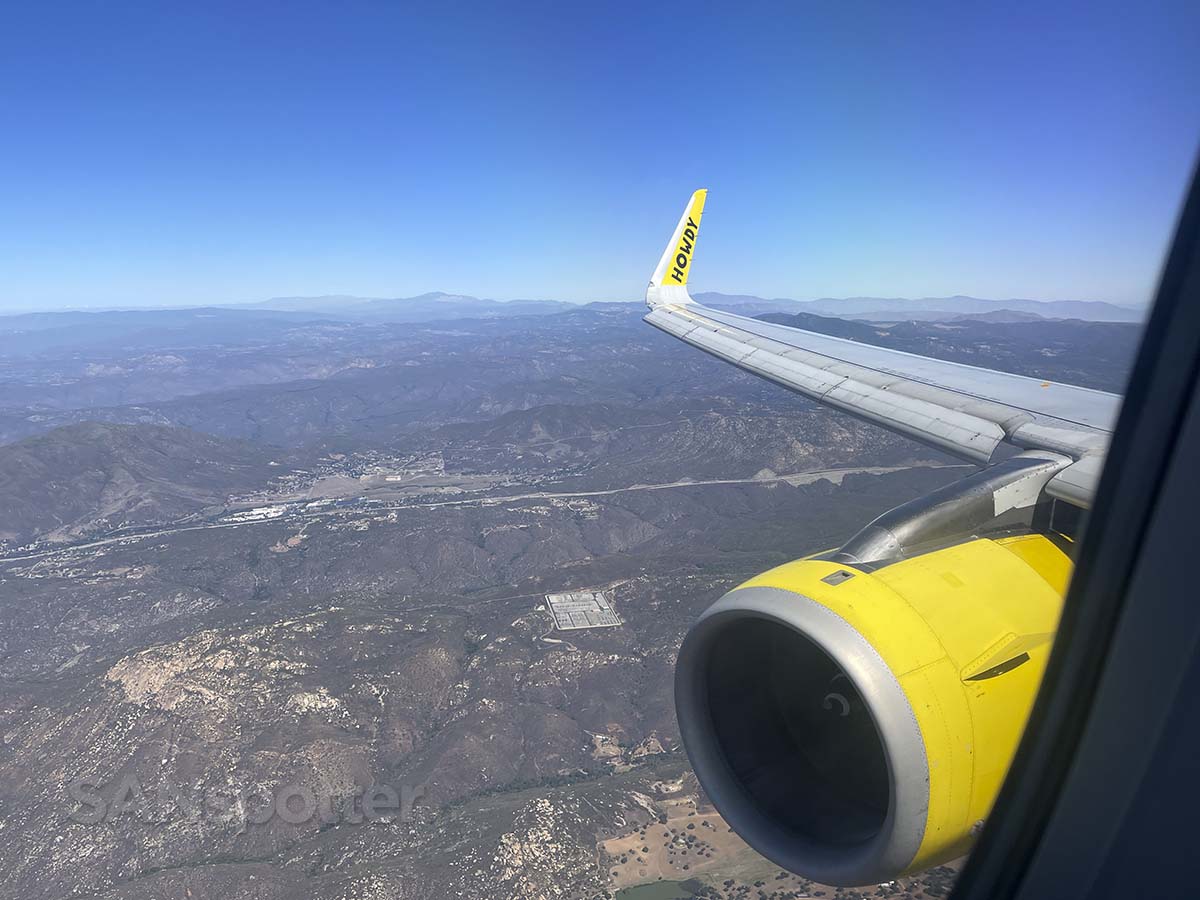 Spirit Airlines A320 descending into San Diego