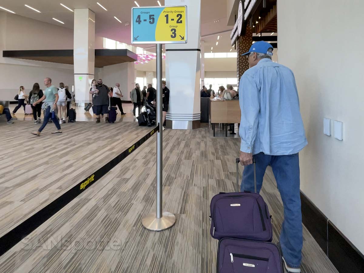 Walking into the new terminal 1 at the San Diego international Airport on the second day of operations
