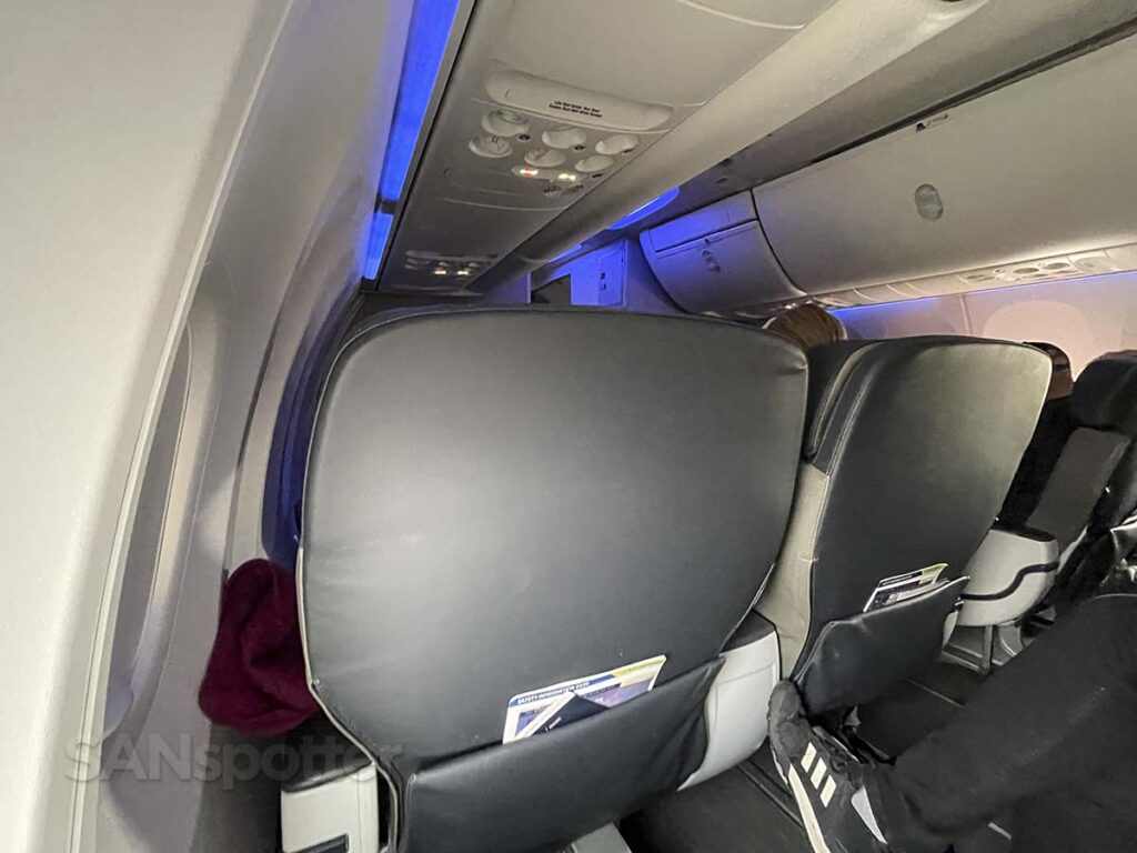 Alaska Airlines 737-900ER first class seat backs