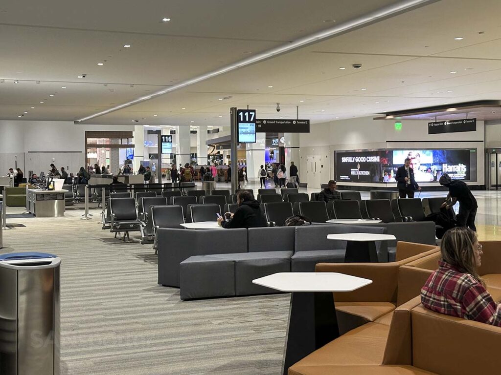 Seating areas and furniture new terminal 1 San Diego airport