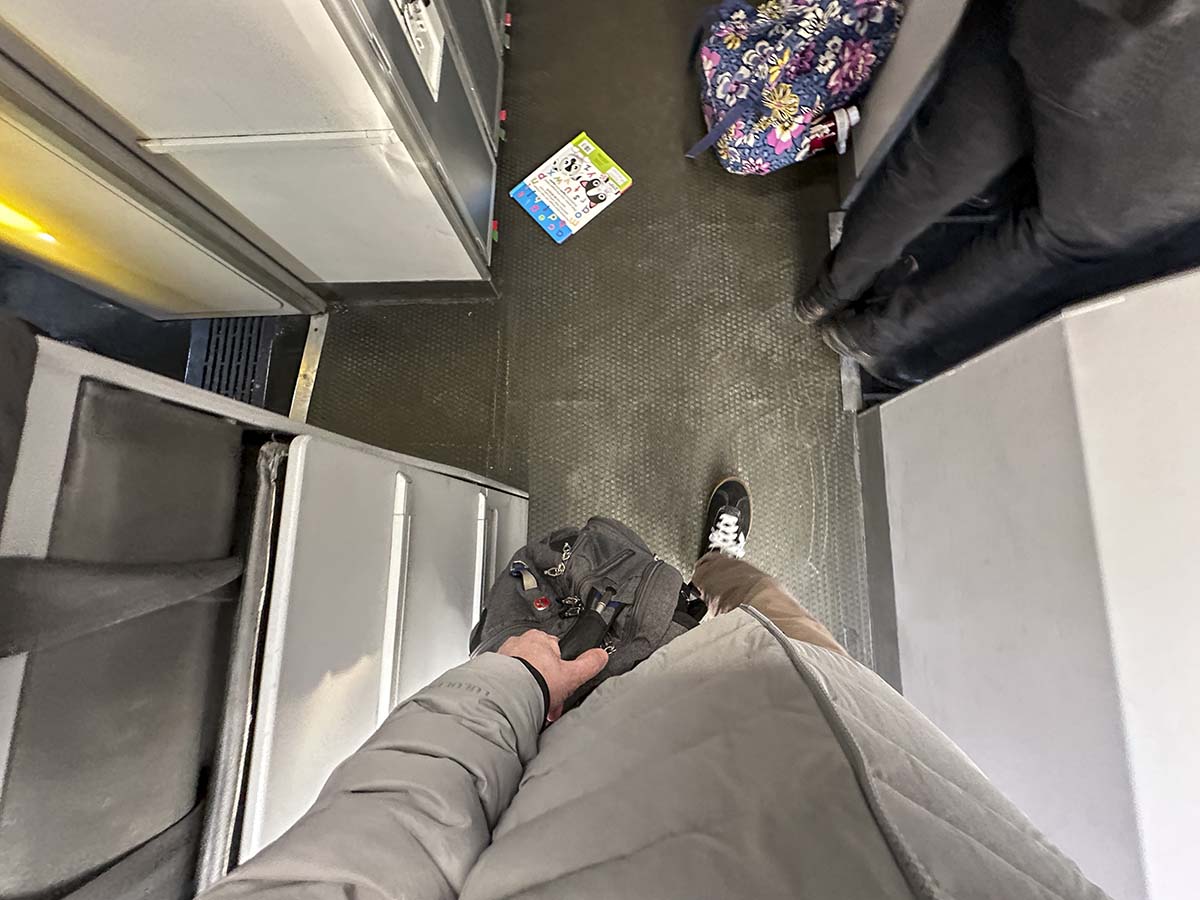 Frontier Airlines A321 floor and aisle