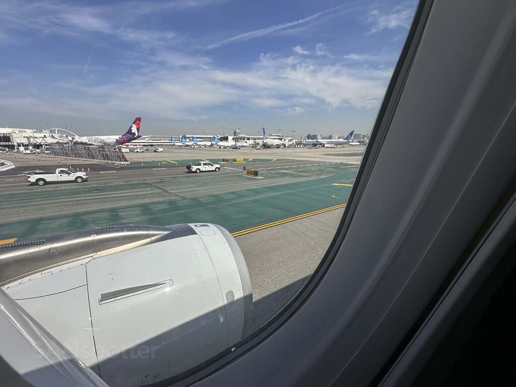 American Airlines A321XLR taxiing to runway at LAX