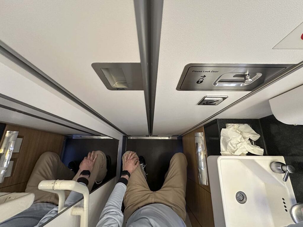 Swiss 777-300ER business class lavatory size