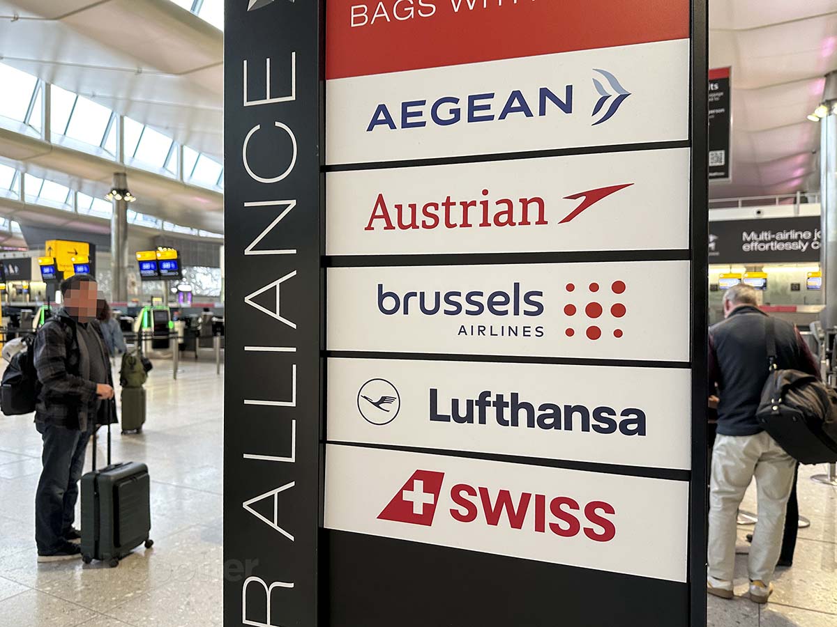 Star Alliance airlines flying out of terminal 2 Heathrow airport