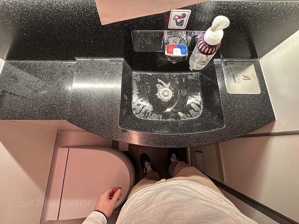 Virgin Atlantic A350-1000 Premium Economy lavatory sink