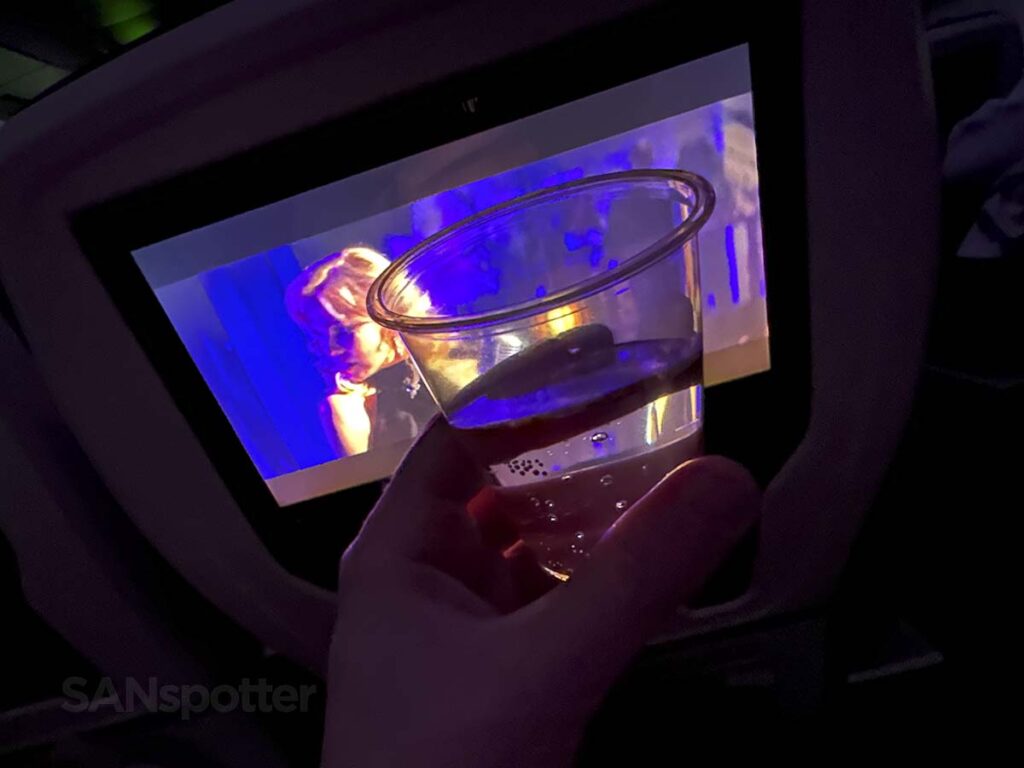 Virgin Atlantic A350-1000 Premium Economy water refills throughout the flight