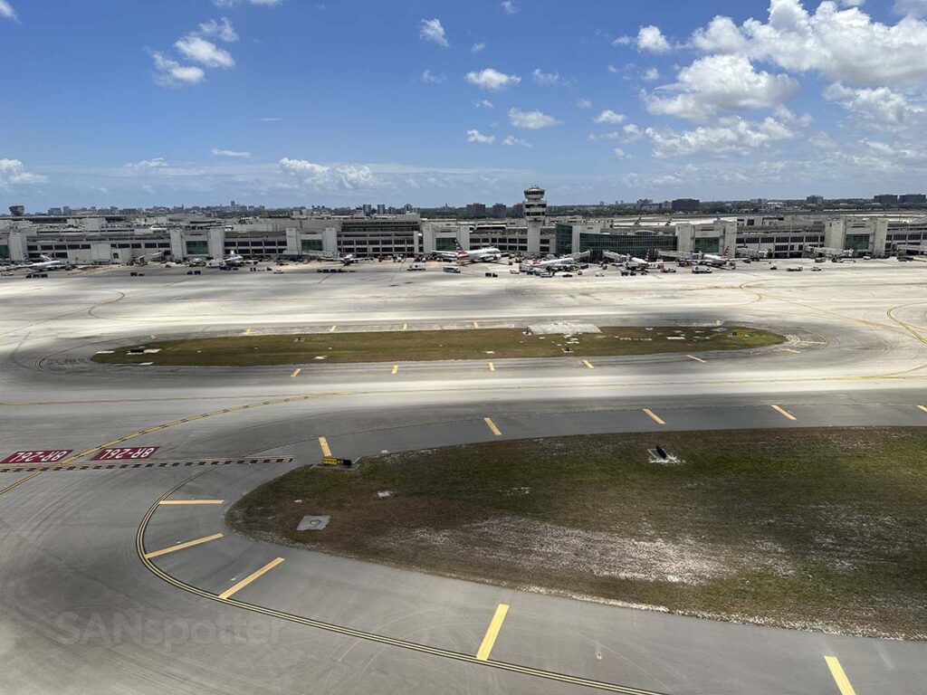Taking off from runway 8R Miami International Airport