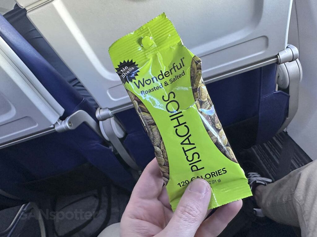 Southwest Airlines 737 MAX 8 extra legroom premium snack