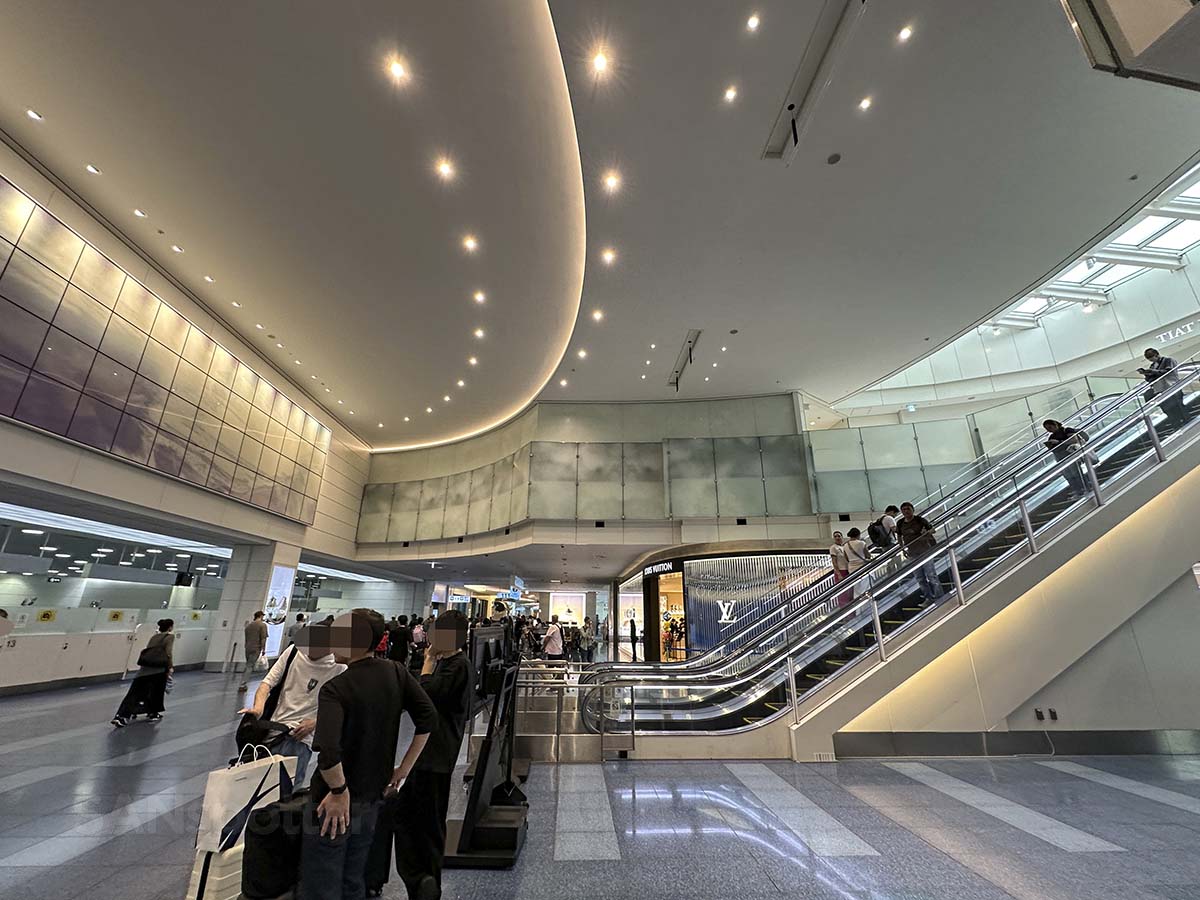 Inside terminal 3 departures level Tokyo Haneda airport